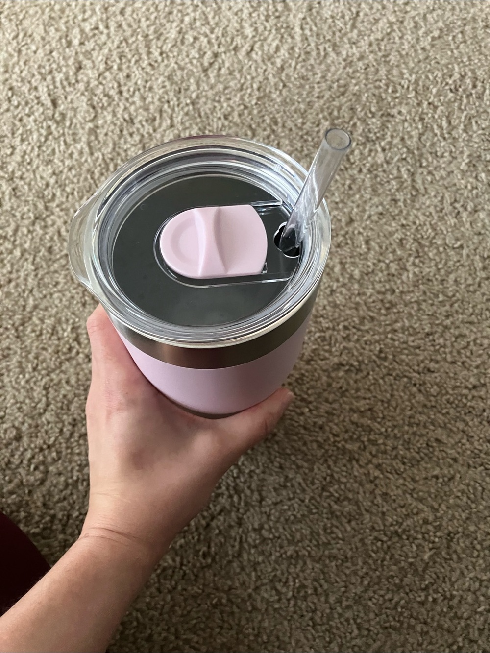 Pink Insulated Travel Tumbler with Straw - Picture 2 of 4